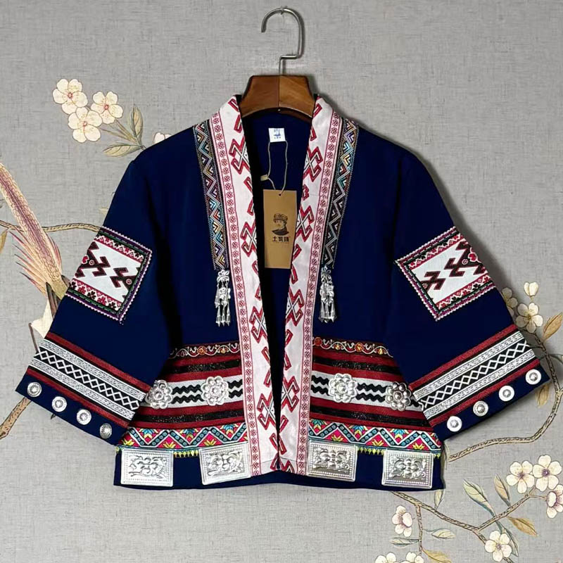 Exotic Ethnic Jacket/Coat for Photoshoots, Travel & Dance Performances (Miao Village Style)