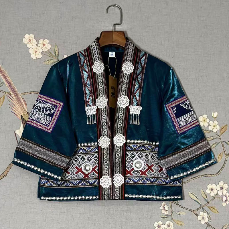 Exotic Ethnic Jacket/Coat for Photoshoots, Travel & Dance Performances (Miao Village Style)
