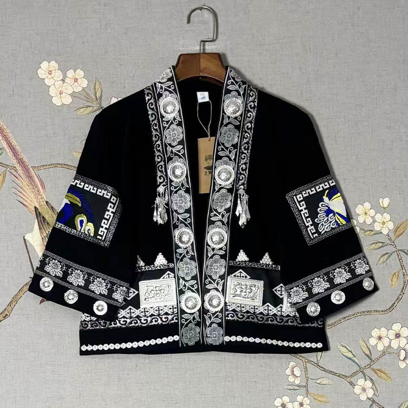 Exotic Ethnic Jacket/Coat for Photoshoots, Travel & Dance Performances (Miao Village Style)